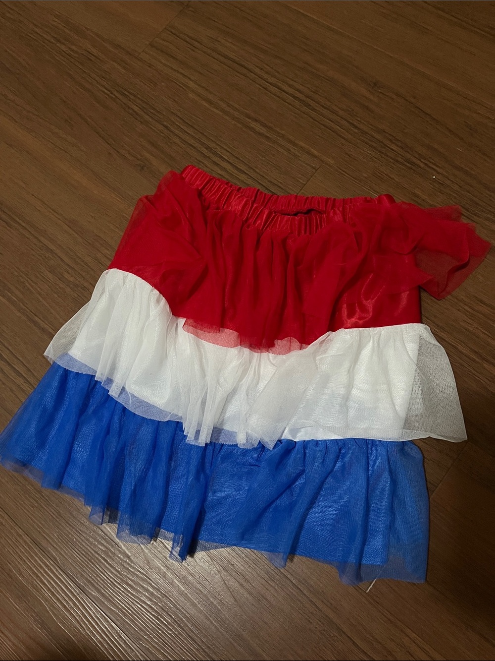 wonder nation Red White Blue Tiered Tulle Mini Skirt